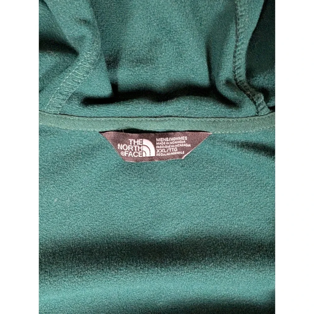 The North Face Mens Full Zip Hoodie Green Cream Colorblock Track Jacket XXL